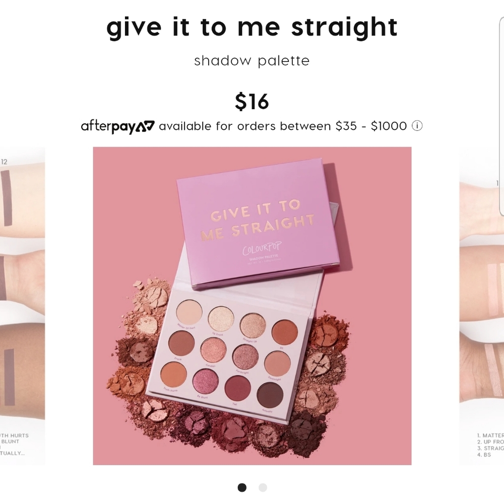 Colourpop Give it To Me Straight Palette